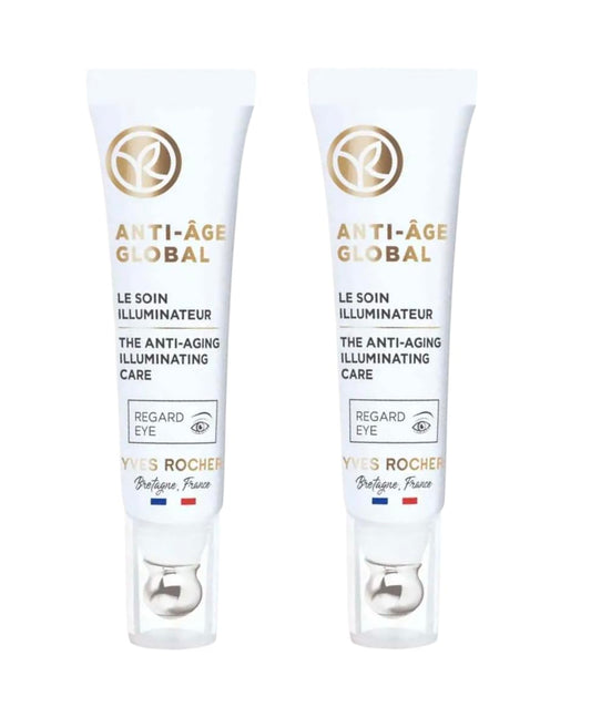 Yves Rocher Anti-Age Spot Corrector – Dark Spot & Wrinkle Reducer, Evens Skin Tone, Fades Discoloration Set of 2 Best Gift Kit – 14ml / 0.47 fl oz