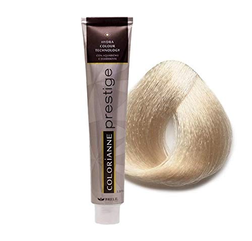 Brelil Colorianne Prestige Technologically Advanced Cream Dyeing Treatment Hydra Color Technology, Ash Platinum Superlightener, 100 ml./3.38 fl.oz. (100/1)