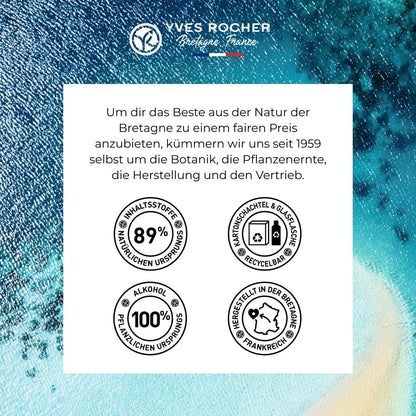 Yves Rocher Sel d'Azur Eau de Parfum, Women’s Citrusy Scent Reminiscent of Blue Skies and the Sea, 1.01 fl. oz