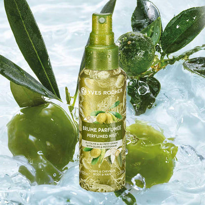 Yves Rocher Olive Petitgrain Perfumed Spray for Body & Hair, 100 ml./3.38 fl.oz.