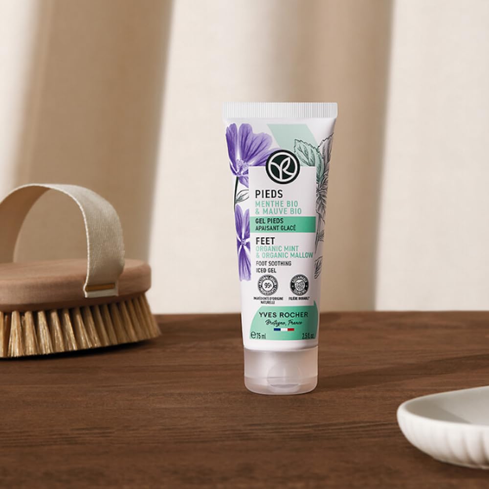 Yves Rocher Cooling Gel to Relieve Leg Fatigue Organic Mint 75 ml./2.5 fl.oz.