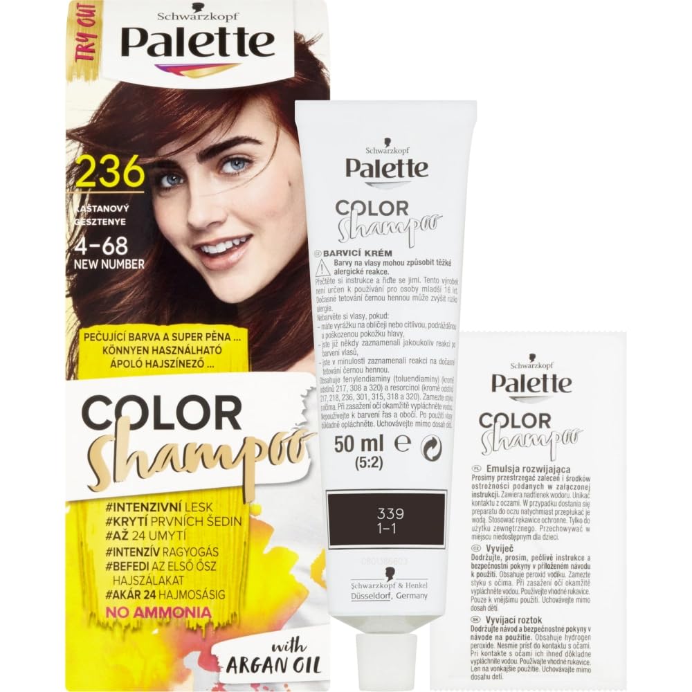 Palette Color Shampoo, 70 ml./2.3 fl.oz. (236 - Red Brown)