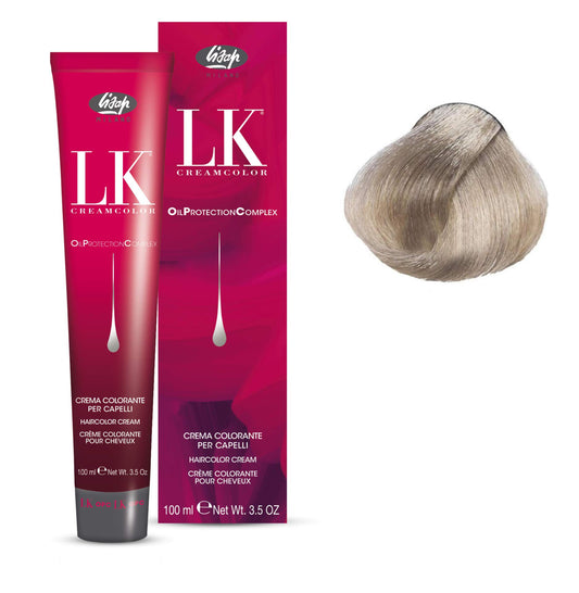 Lisap LK Oil Protection Complex Hair Color Cream, 100 ml./3.38 fl.oz. (10/2 - Lightened Natural Ash Blonde)