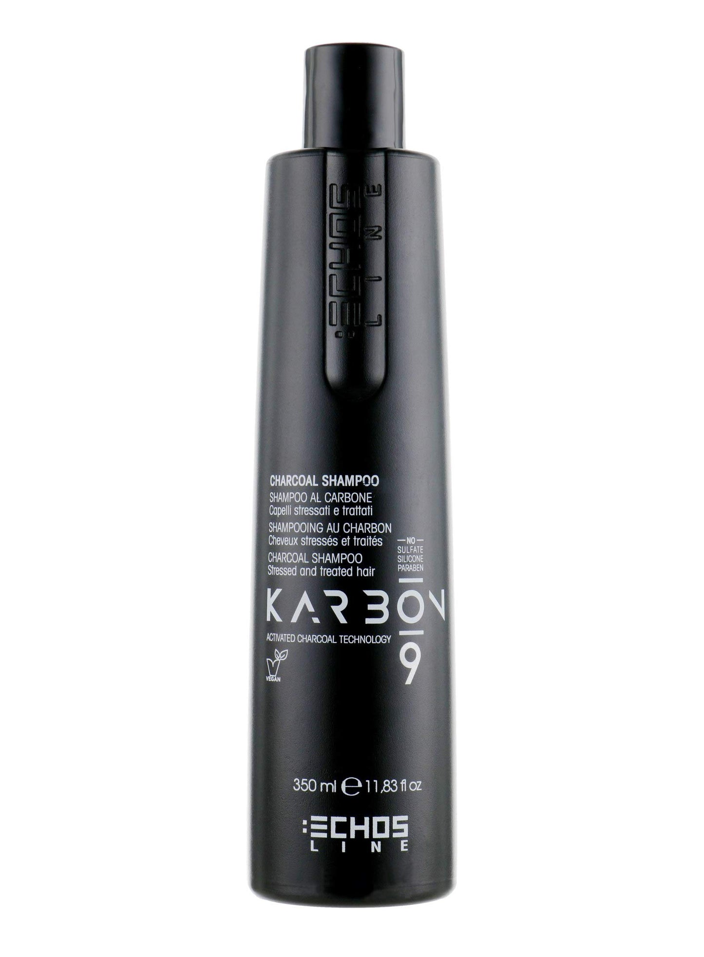 ECHOS LINE Echosline 9 Charcoal Shampoo, 350 ml./11.8 fl.oz.
