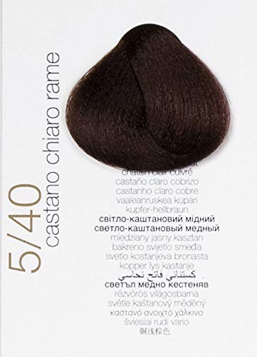 Brelil Colorianne Prestige Technologically Advanced Cream Dyeing Treatment Hydra Color Technology, Light Copper Brown, 100 ml./3.38 fl.oz. (5/40)