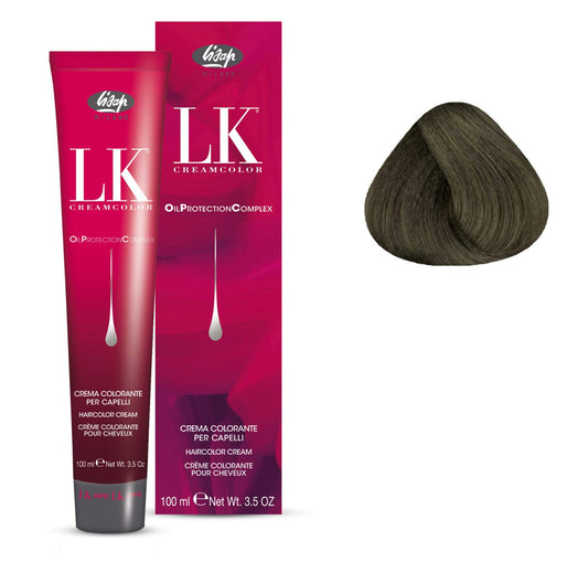 Lisap LK Oil Protection Complex Hair Color Cream, 100 ml./3.38 fl.oz. (6/28 - Dark Blonde Ash Pearl)