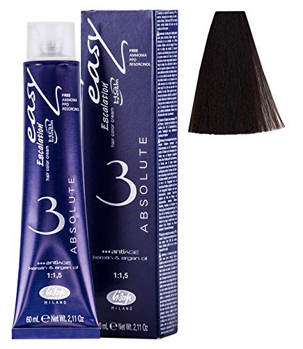 Lisap Easy Absolute 3 Hair Color Cream, 60 ml./2 fl.oz. (5/00 - Deep Light Brown)