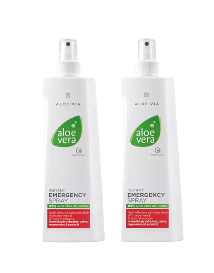 LR Health&Beauty Aloe-Via Aloe Vera Instant Emergency Body Lightweight Spray Women Men 400 ml./13.5 fl.oz. Set of 2