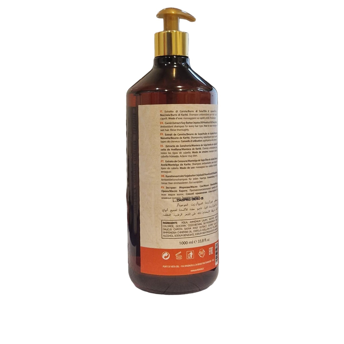 Punti di Vista Organic Rejuvenating Toning Shampoo 1000 ml./33.3 fl.oz.