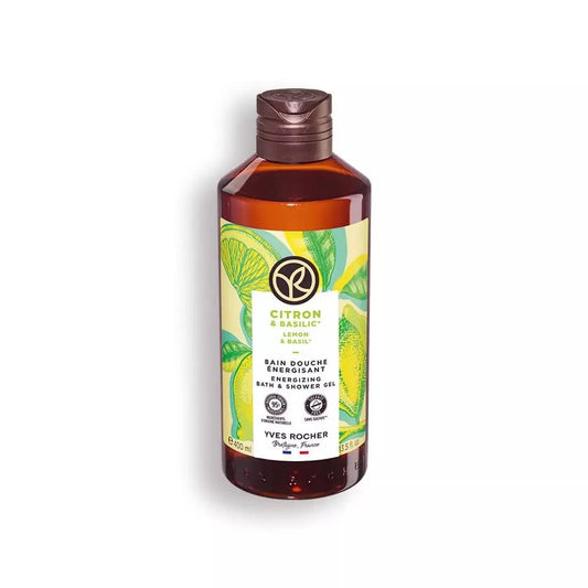 Yves Rocher Wild Lemon & Basil Nourishing Shower Gel Bath & Body Routine Women Men Day Care 400 ml./13.5 fl.oz.