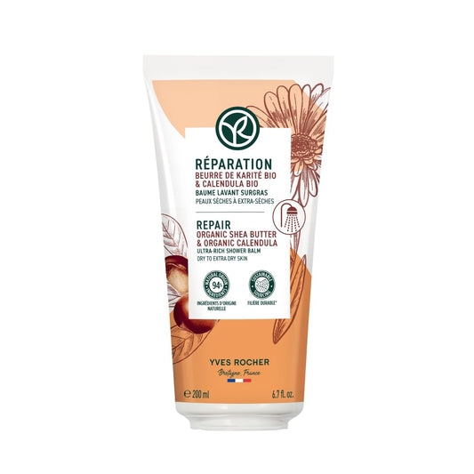 Yves Rocher Repair Organic Shea Butter & Organic Calendula Restorative Body Milk All skin types 200 ml. / 6.7 fl.oz.