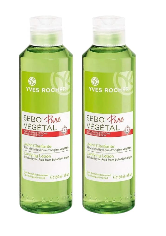 Yves Rocher Sebo Pure Vegetal Clarifying Lotion Set of 2-150 ml./5 fl.oz.