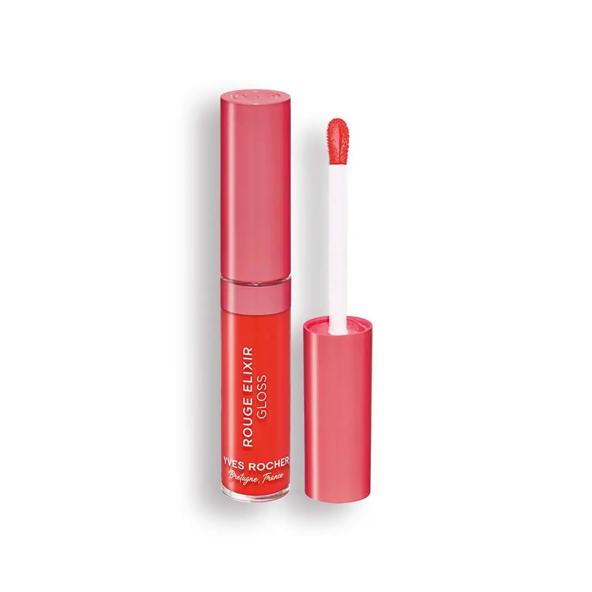 Yves Rocher Rouge Elixir Lip Gloss High Shine & Rich Color Hydrating Non-Sticky Formula Women Makeup – 7ml / 0.24 flOz