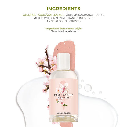 Yves Rocher Cherry Blossom, cherry bloom Eau de toilette for Women, Spray 100 ml./3.3 fl.oz.