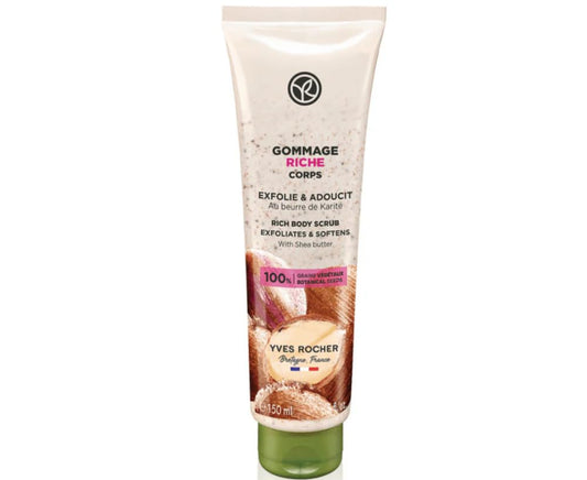 Yves Rocher Botanical Charcoal Detox Body Scrub Exfoliating Cream for Smooth, Purified Skin - 150 ml./5 fl.oz.