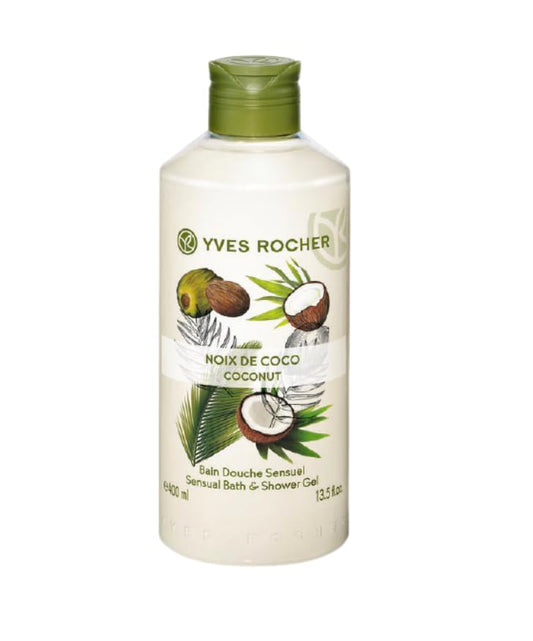 Yves Rocher Coconut Nourishing Shower Gel Bath & Body Routine Women Men Day Care 400 ml./13.5.oz.