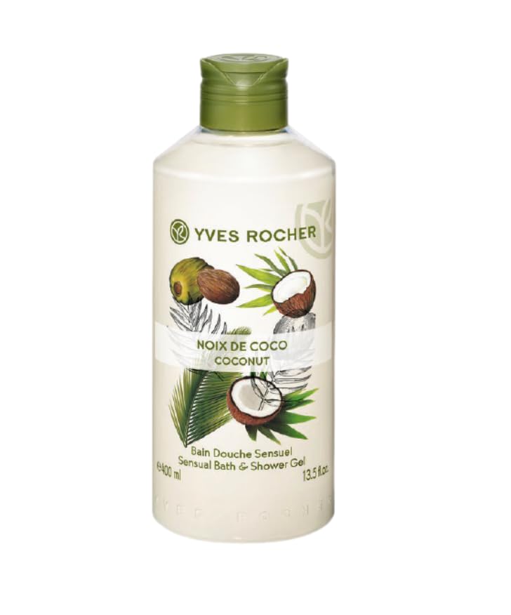 Yves Rocher Coconut Nourishing Shower Gel Bath & Body Routine Women Men Day Care 400 ml./13.5.oz.