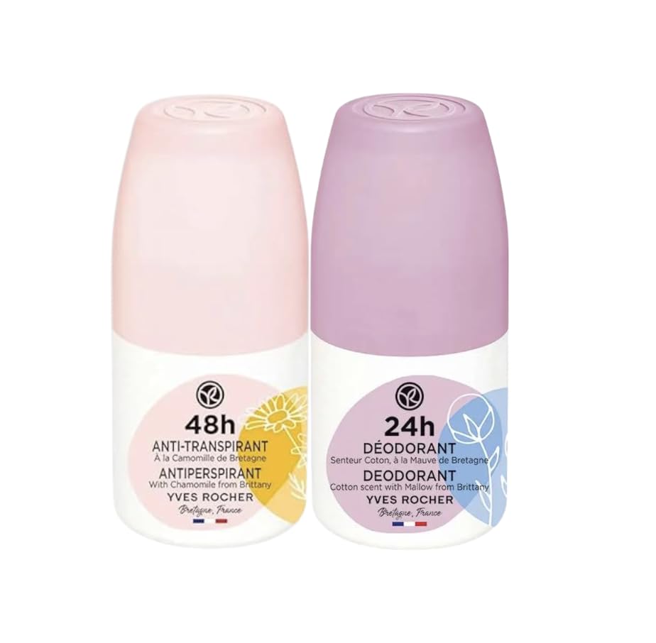 Yves Rocher 48H Antiperspirant – Long-Lasting Freshness, No White Marks, Gentle on Skin – 50ml / 1.7flOz