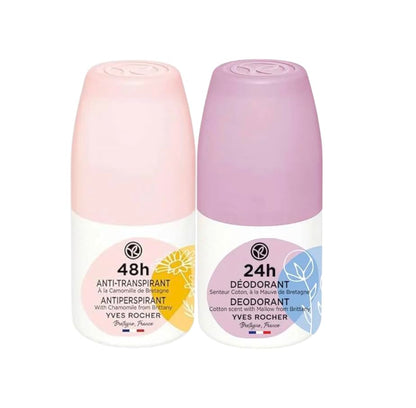 Yves Rocher 48H Antiperspirant – Long-Lasting Freshness, No White Marks, Gentle on Skin – 50ml / 1.7flOz