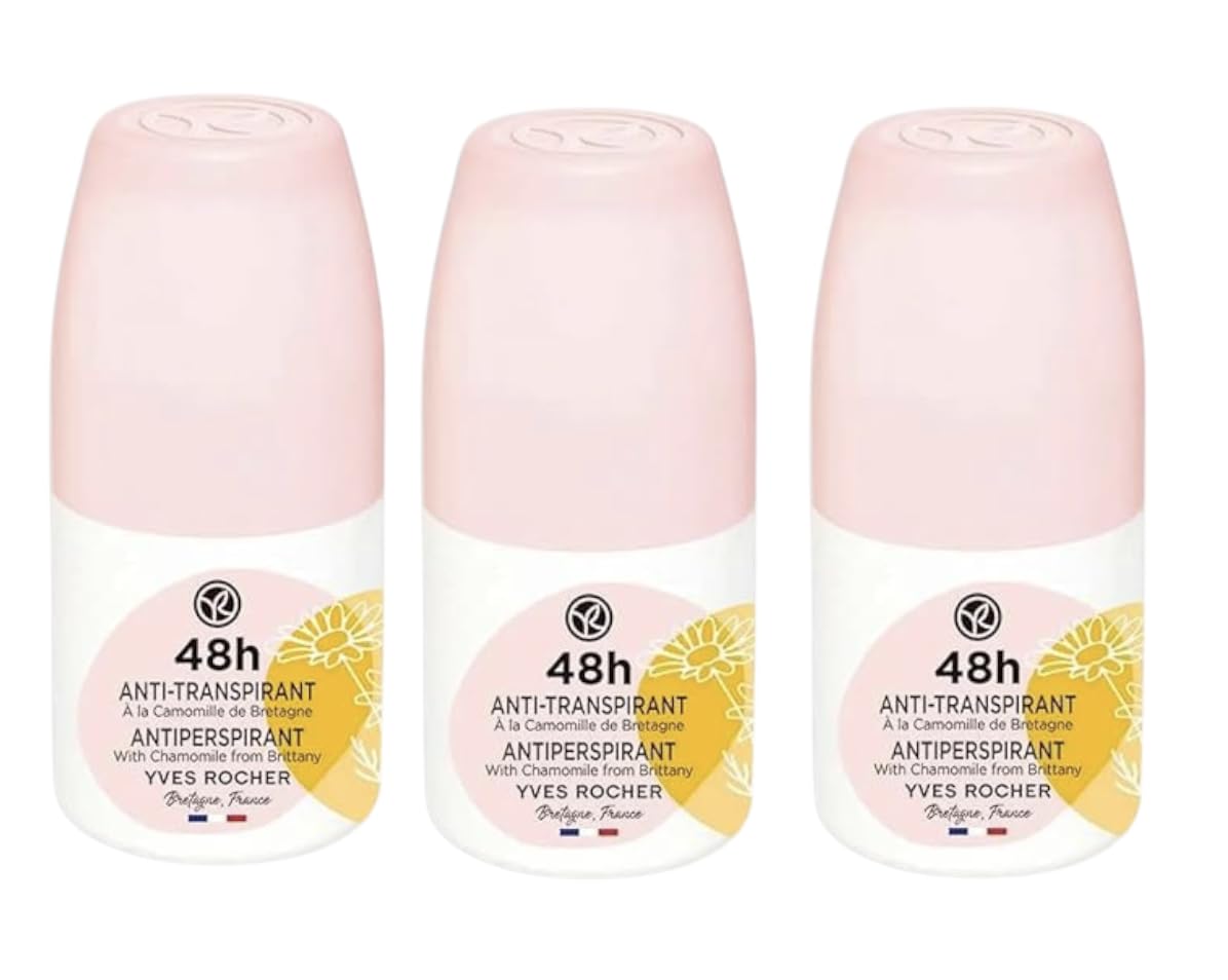 Yves Rocher 48H Antiperspirant – Long-Lasting Freshness, No White Marks, Gentle on Skin – 50ml / 1.7flOz
