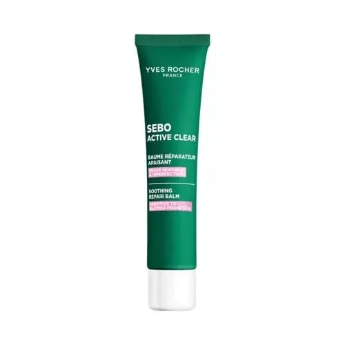 Yves Rocher Sebo Active Clear Regenerating Soothing Balm Sensitive Skin Lightweight Hydration Women Day Care 40 ml./1.4 fl.oz.