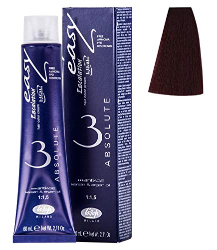 Lisap Easy Absolute 3 Hair Color Cream, 60 ml./2 fl.oz. (55/55 - Deep Dark Red)