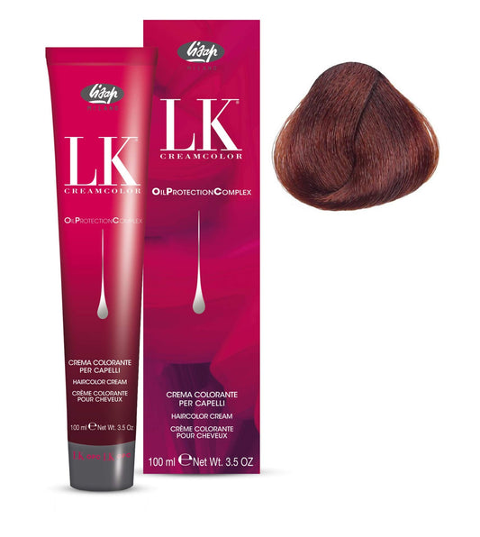 Lisap LK Oil Protection Complex Hair Color Cream, 100 ml./3.38 fl.oz. (7/60 - Medium Copper Natural Blonde)