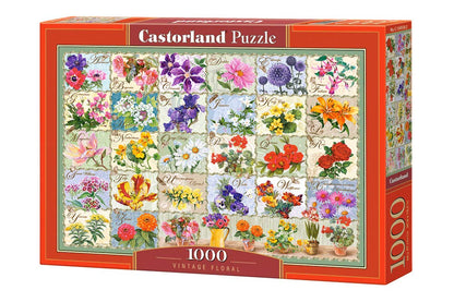Castorland Puzzle 1000 Pieces, Vintage Floral - С-104338