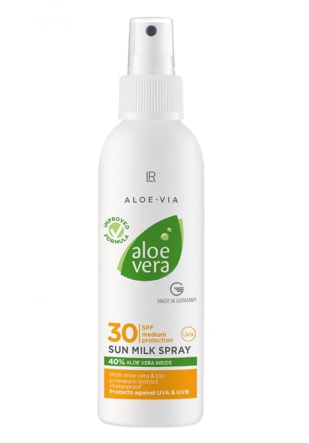 LR Health & Beauty Aloe Via Aloe Vera Spray Milk Hydrating Lightweight for Face and Body Non-Sticky Moisturizing Formula - 150ml / 5 fl.oz