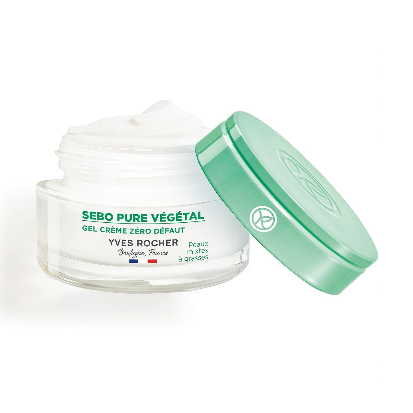Yves Rocher Sebo Pure Vegetal Gel Cream Zero Blemish Boreal Tea Power Combination Oily Skin Solution - 50 ml. / 1.7 fl.Oz.
