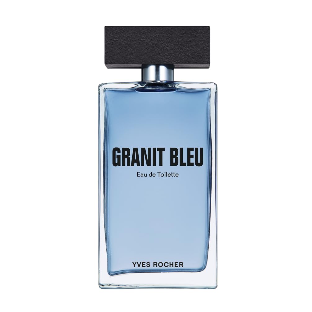 Yves Rocher Granit Bleu Eau de Toilette for Men Long Lasting Fragrance 100 ml./3.3 fl.oz.