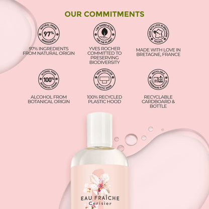 Yves Rocher Cherry Blossom, cherry bloom Eau de toilette for Women, Spray 100 ml./3.3 fl.oz.