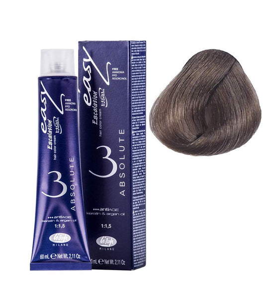 Lisap Easy Absolute 3 Hair Color Cream, 60 ml./2 fl.oz. (77/21 - Deep Coolest Medium Ash Blonde)