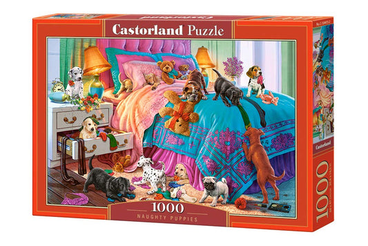 Castorland Puzzle 1000 Pieces, Naughty Puppies - С-104475