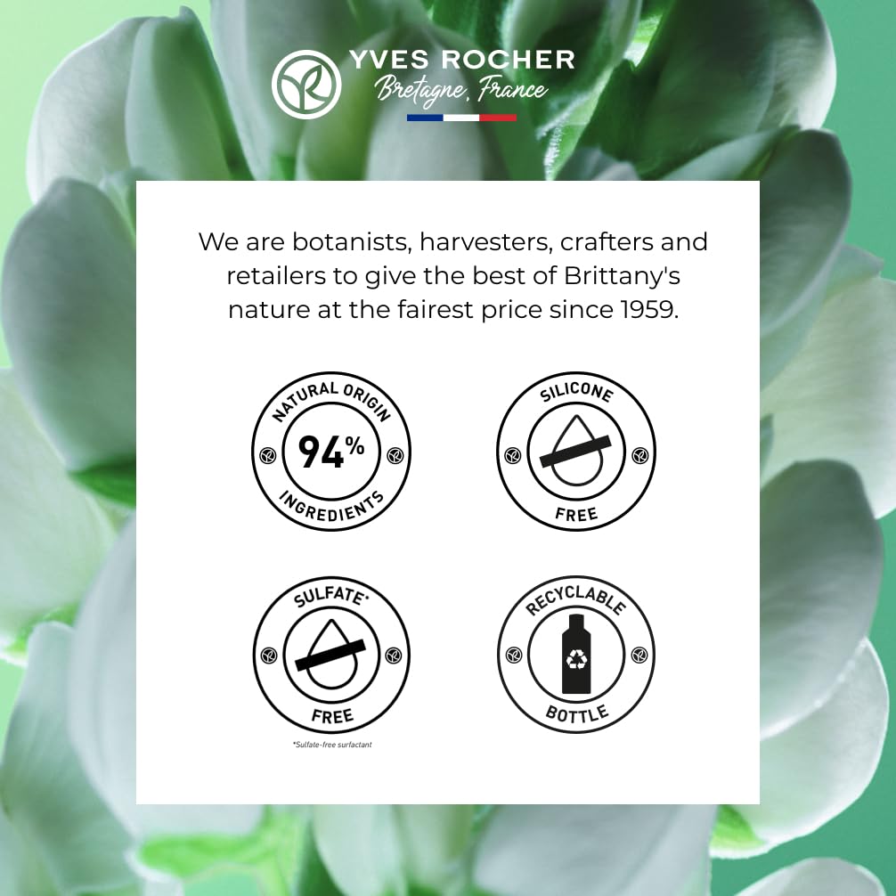 Yves Rocher Fortifying Shampoo - Density | Density Rescue to Cleanse Scalp & Strengthen Hair | 10.1 fl oz