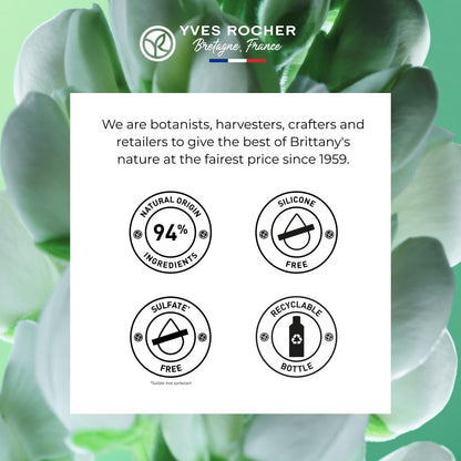 Yves Rocher Fortifying Shampoo - Density | Density Rescue to Cleanse Scalp & Strengthen Hair | 10.1 fl oz