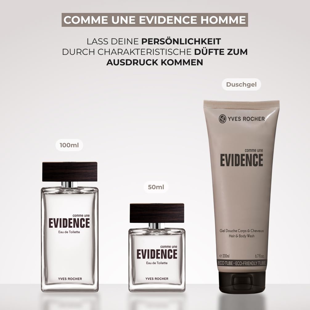 Yves Rocher Comme une Evidence Eau de Toilette for Men, 100 ml./3.3 fl.oz.