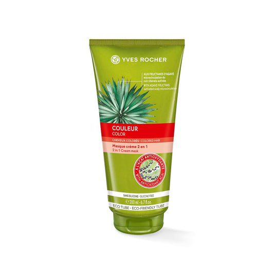 Yves Rocher Color 2-in-1 Cream Mask with Antioxidant Acai Pulp Repairs Hair 200 ml./6.7 fl.oz.
