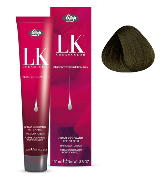 Lisap LK Oil Protection Complex Hair Color Cream, 100 ml./3.38 fl.oz. (5/9 - Light Cool Brown)