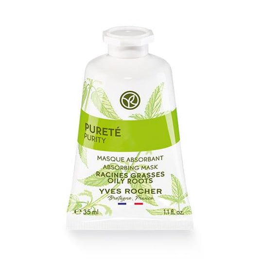 Yves Rocher Cleansing Purity Mask - Pre-Shampoo Scalp and Hair Detox Treatment for All Hair Types - 35 ml / 1.1 fl.oz.