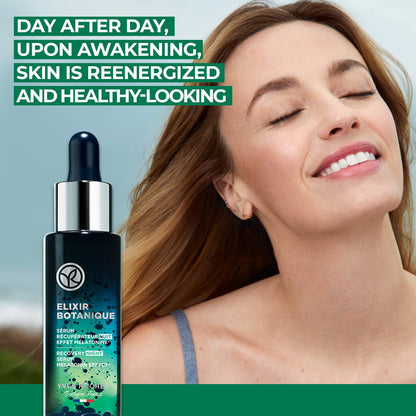 Yves Rocher Elixir Botanique Recovery Night Serum, Face Serum to Revitalize and Strengthen Skin, 1.01 Fl Oz