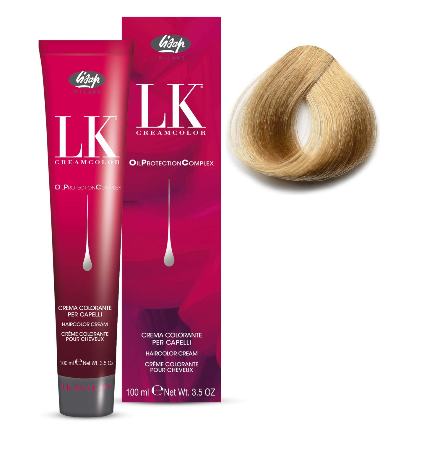 Lisap LK Oil Protection Complex Hair Color Cream, 100 ml./3.38 fl.oz. (9/0 - Very Light Blonde)