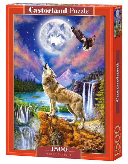 Castorland Puzzle 1500 Pieces, Wolf's Night - С-151806