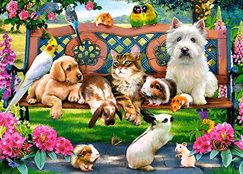 Castorland Puzzle 180 Pieces, Pets in The Park - В-018444