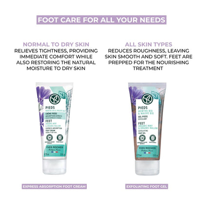 Yves Rocher Plant Care Feet Foot Cream Intensive Foot Care Cream Care Intensive Rebuilding and Provides the Feet with Long-Lasting Moisture