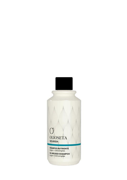 Olioseta Nourish Oil Infused Shampoo, Certified Organic Argan Oil Ultra Nourishing, Hydrating, Anti-Frizz by Barex Italiana