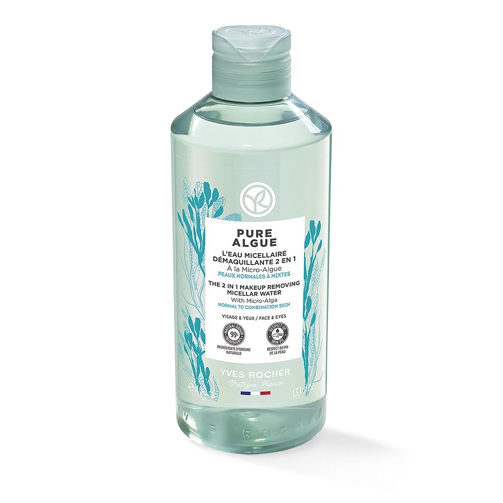 Yves Rocher 2 in 1 Makeup Removing Micellar Water for Normal and Combination Skin - Pure Algue