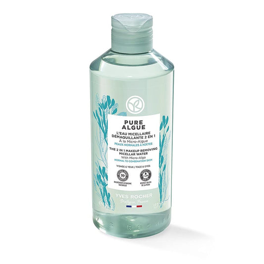 Yves Rocher 2 in 1 Makeup Removing Micellar Water for Normal and Combination Skin - Pure Algue