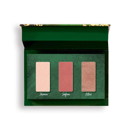 Yves Rocher Eyeshadow trio palette Gold and spices 3 shades– Highly Pigmented Blendable & Long-Lasting Shades for Stunning Eye Looks Women Makeup 2.1 g