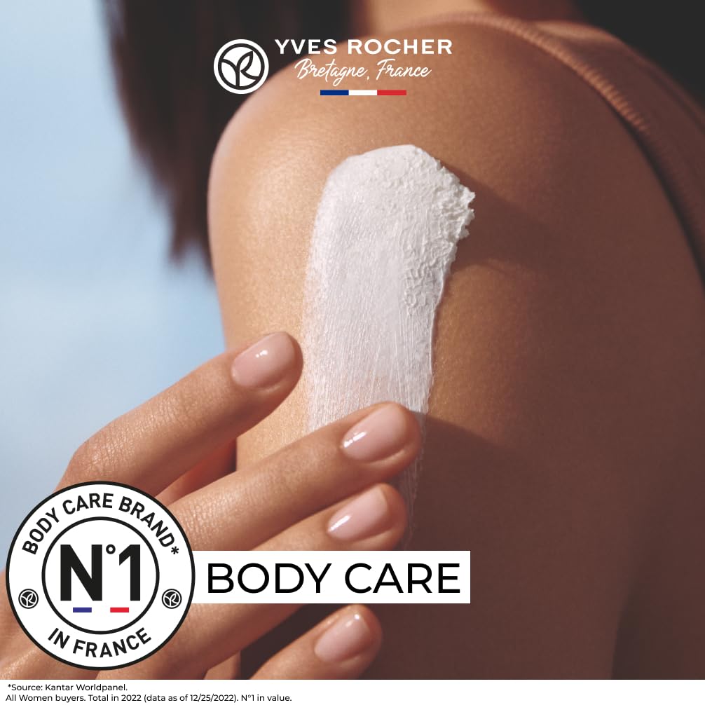 Yves Rocher Repairing Whipped Body Butter for Dry Skin, Intensely Nourish & Moisturize with Shea Butter Body Cream, 8.4 FL OZ